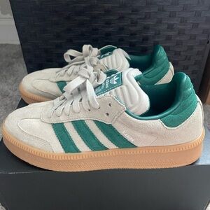 Adidas Sneakers with Green and White Accents